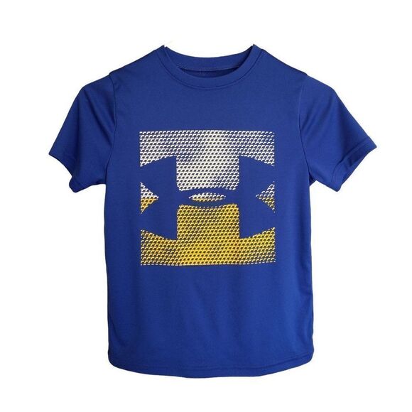 Under Armour Boys' UA Velocity Big Logo Blue Sports Performance Top Small NWOT - Picture 4 of 4